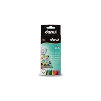 Merkloos Darwi • tex textiel marker 1mm punt 12pcs - thumbnail