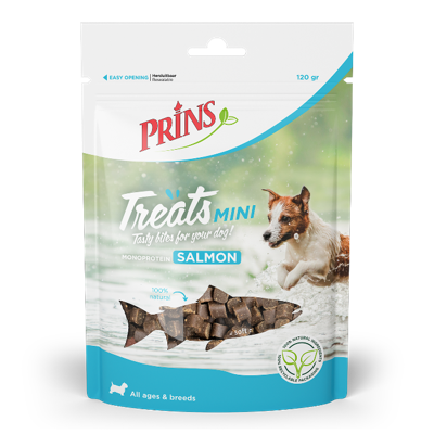 Prins Treats Mini Salmon (zalm) hondensnack (120g) 2 stuks Prins Treats Mini Salmon (zalm) hondensnack (120g) 2 stuks
