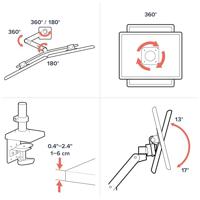 Ergotron 45-684-293 TV-tafelhouder 68,6 cm (27) In hoogte verstelbaar, Kantelbaar - thumbnail