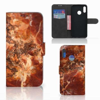 Honor 10 Lite | Bookcase | Marmer Bruin | Portemonnee hoesje