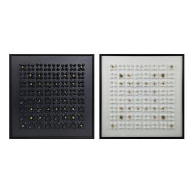 Schilderij Home ESPRIT Wit Zwart Abstract Modern 100 x 3,5 x 100 cm (2 Stuks)