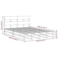 Bedframe zonder matras massief grenenhout wasbruin 120x200 cm - thumbnail