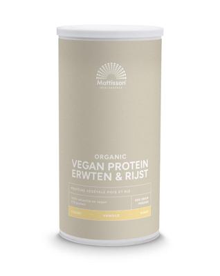 Vegan protein erwten & rijst vanille bio 500 Gram