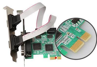 DIEWU PCI-E Serieel/Parallel Controller Kaart met Low Profile bracket