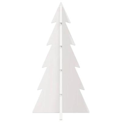 VidaXL Kerstdecoratie kerstboom 59,5 cm massief grenenhout wit