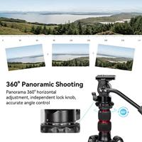 SmallRig Selection Statief Fluid Head Pan Tilt Head met Quick Release Plate voor Arca Swiss voor Compacte Videocamera's en DSLR Camera's -3259, Zwart - thumbnail