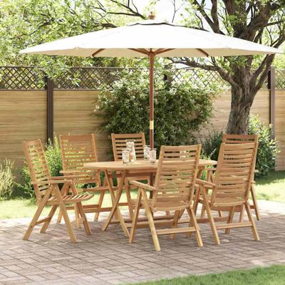 Tuinstoel 6 pcs Bruin 52 x 64.5 x 108 cm Massief teakhout