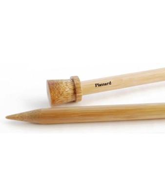 Bamboe breinaalden met knop 40 cm