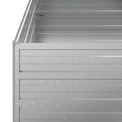 Plantenbak verhoogd 100x100x77 cm gegalvaniseerd staal zilver