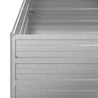 Plantenbak verhoogd 100x100x77 cm gegalvaniseerd staal zilver - thumbnail