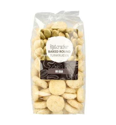 MijnNatuurwinkel Rijstcracker round tuinkruiden 100 Gram