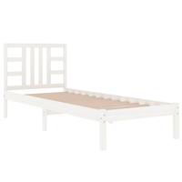 Bedframe massief hout wit 100x200 cm - thumbnail