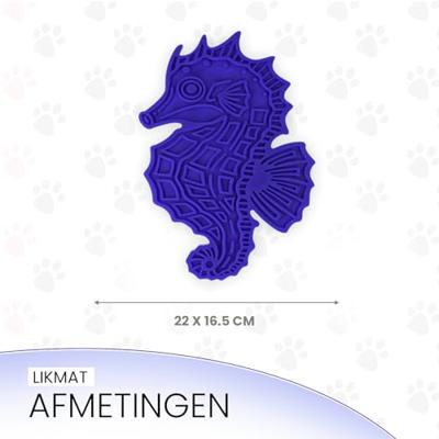 Eat Slow Live Longer Likmat zeepaardje - 22 x 16,5 cm - snuffelmat - anti-snuffelmat - slow feeder - honden en katten - 100% siliconen - met zuignappen - vaatwasmachinebestendig - roze