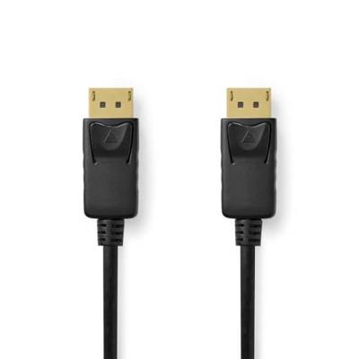 Nedis DisplayPort-Kabel | DisplayPort Male | DisplayPort Male | 8K@60Hz | Vernikkeld | 3.00 m | Rond | PVC | Zwart | Label - CCGL37014BK30 Nedis DisplayPort-Kabel | DisplayPort Male | DisplayPort Male | 8K@60Hz | Vernikkeld | 3.00 m | Rond | PVC | Zwart | Label - CCGL37014BK30