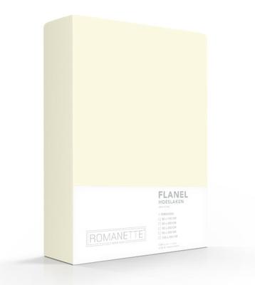 Romanette Romanette flanel hoeslaken Ivoor 90x220