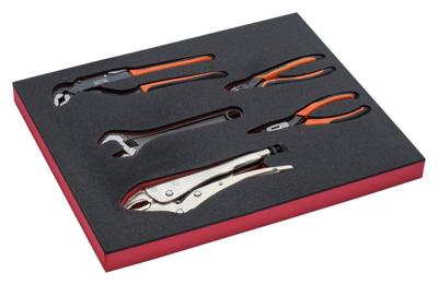 Bahco Foaminlay Fit&Go 2/3 tangen en moersleutel - 5-delig - FF1F5003 Bahco Foaminlay Fit&Go 2/3 tangen en moersleutel - 5-delig - FF1F5003