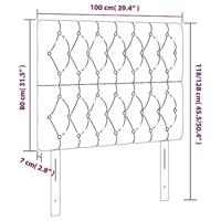 Hoofdborden 2 st 100x7x78/88 cm stof blauw - thumbnail