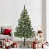 VidaXL Kerstboom met 300 led met standaard groen 210 cm pvc - thumbnail
