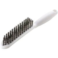 Lessmann Staalborstel | lengte 285 mm | 0,35 mm RVS-staaldraad golvend | 4-rijig | 1 stuk - 185441 - 185441 - thumbnail