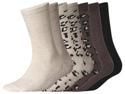 esmara 7 Paar sokken (beige/wit/bruin/zwart, 39-42)