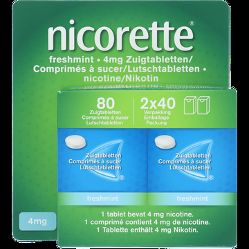 Nicorette Freshmint Zuigtabletten 4mg Nicorette Freshmint Zuigtabletten 4mg