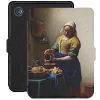 Lunso - Kobo Clara 2E hoes (6 inch) - Vegan Saffiano Leren sleep cover - Vermeer Melkmeisje - thumbnail