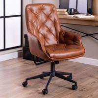 Bendt Bureaustoel 'Joellyn' PU leer, kleur Bruin - thumbnail