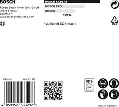 Bosch Accessories EXPERT SDS max-8X 2608900255 Hamerboor 1 stuks 32.00 mm Gezamenlijke lengte 520 mm SDS-Max 1 stuk(s) - thumbnail