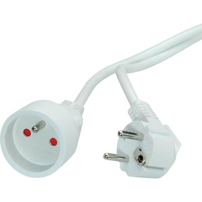 VALUE Stroom verlengkabel met aarde, 230VAC, UTE versie, wit, 5 m VALUE Stroom verlengkabel met aarde, 230VAC, UTE versie, wit, 5 m