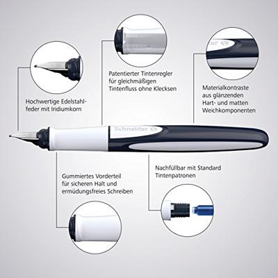Schneider S-168212 Vulpen Ray Trend M Rechtshandig Wit/Blauw/Mint Schneider S-168212 Vulpen Ray Trend M Rechtshandig Wit/Blauw/Mint