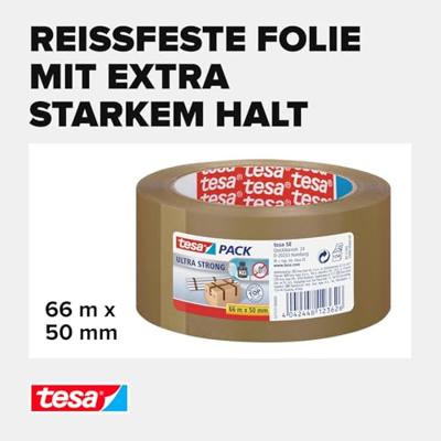 tesa ULTRA STRONG 57177-00000-11 Pakband tesapack Bruin (l x b) 66 m x 50 mm 1 stuk(s)