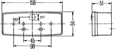 Hella Aanhangerachterlicht Achterlicht, Remlicht, Knipperlicht Achter, Links 12 V, 24 V Rood - thumbnail