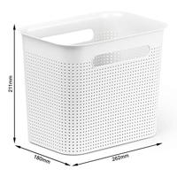 Rotho BRISEN Opbergmand 26.2x18x21.1 cm 7L Wit - thumbnail
