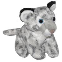 Wild Republic knuffel sneeuwluipaard junior 13 cm pluche grijs - thumbnail