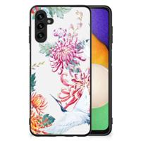 Samsung Galaxy A13 5G | A04s Dierenprint Telefoonhoesje Bird Flowers - thumbnail