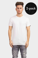 Puma Basic Crewneck T-Shirt 2-Pack Heren Wit - Maat S - Kleur: Wit | Soccerfanshop - thumbnail