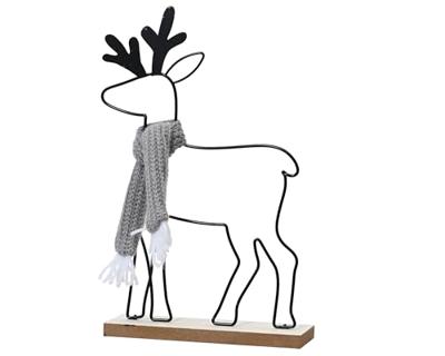 Decoratie Rendier Metaal 29cm Decoratie Rendier Metaal 29cm