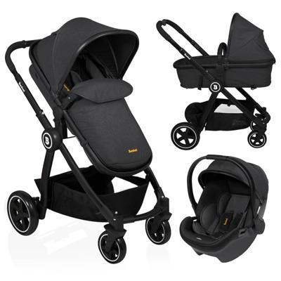 Baninni Kinder-/wandelwagen Otto 3in1 zwart BNST028-DSBK Baninni Kinder-/wandelwagen Otto 3in1 zwart BNST028-DSBK