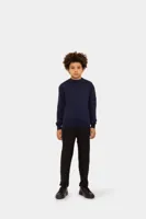 Malelions winter sweater jongens - navy blauw - gebreid, zak - thumbnail