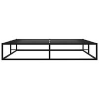 Bedframe metaal zwart 200x200 cm - thumbnail