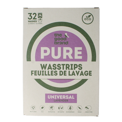 The Good Brand Wasstrips - lavendel - 32 stuks