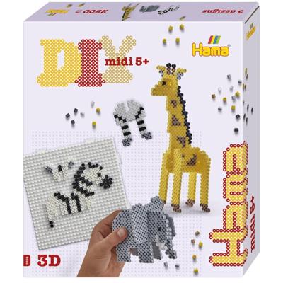 Hama Strijkkralen 2500 Stuks 3d Safari Hama Strijkkralen 2500 Stuks 3d Safari