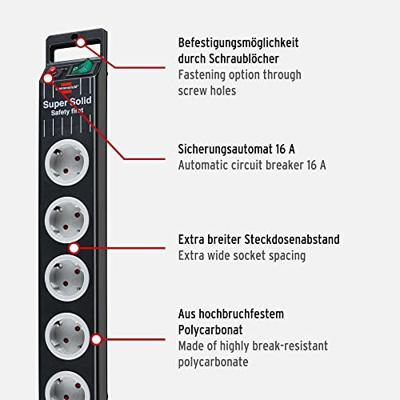 Brennenstuhl 1153380115 Stekkerdoos met schakelaar 5-voudig Zwart Randaarde stekker 1 stuk(s) Brennenstuhl 1153380115 Stekkerdoos met schakelaar 5-voudig Zwart Randaarde stekker 1 stuk(s)