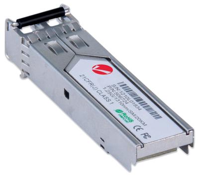 Intellinet Gigabit SFP Mini-GBIC transceiver voor LWL-kabel (1000Base-LX (LC) singlemode-poort 20 km universeel compatibel met alle Switch-merk) 506724