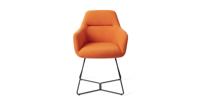 Jesper Home Eetkamerstoel 'Kinko' Beehive Black, kleur Tangerine - thumbnail