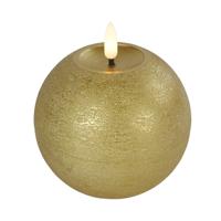 Ledkaars Lyon ro 10x10x11 cm goud Countryfield - Countryfield - thumbnail