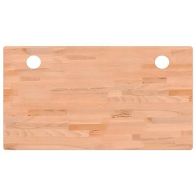 Bureaublad 110x60x2,5 cm massief beukenhout - thumbnail