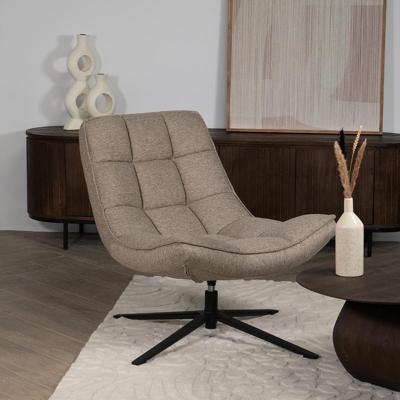 Giga Meubel - Draaifauteuil Stof|Textiel - Taupe - 86x74x84cm - Mattis