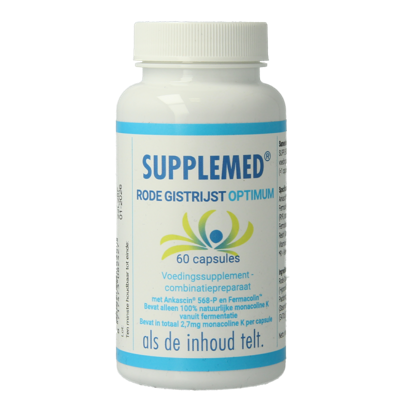 Supplemed Rode gist rijst optimum 60 Capsules Supplemed Rode gist rijst optimum 60 Capsules