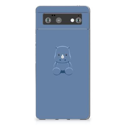 Google Pixel 6 Telefoonhoesje met Naam Baby Rhino Google Pixel 6 Telefoonhoesje met Naam Baby Rhino